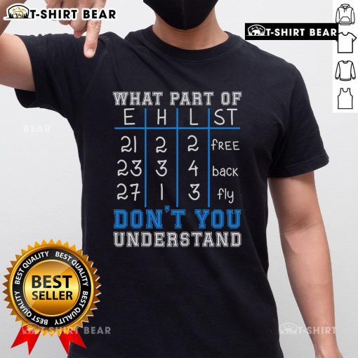 Top What Part Don't You Understand Swim Team Swimming Swimmer T-Shirt design featuring a bold graphic for swim enthusiasts.