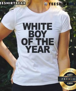 Stylish Top White Boy of the Year ladies tee featuring a trendy design perfect for casual wear.