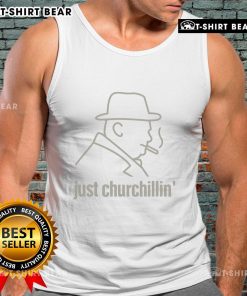Top Winston Churchill World War 2 tank top featuring a vintage design and historical imagery of Churchill.