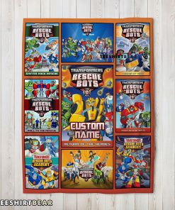 Transformer Rescue Bots Collage Poster Blanket Fleece Customized Blanket