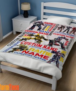 Transformers Optimus Prime & Bumblebee Blanket Fleece Customized Blanket