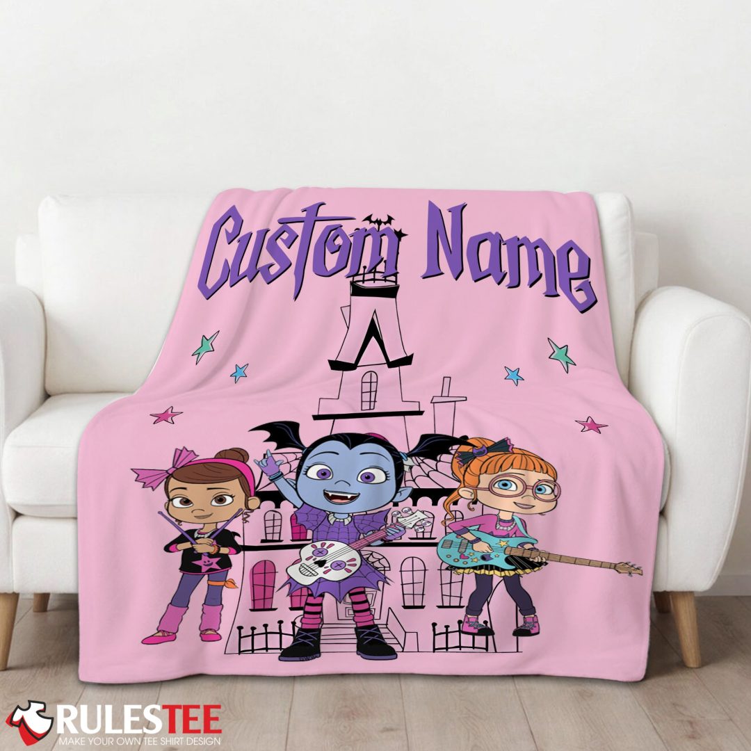 Vampirina With Poppy Peepleson & Bridget Drawing Blanket Fleece Customized Blanket Vampirina With Poppy Peepleson & Bridget Drawing Blanket Fleece Customized Blanket
