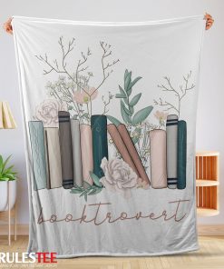 Vintage Floral Book Lover Blanket Fleece Customized Blanket