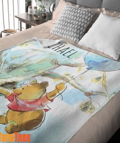Winnie The Pooh Personalized Minky Blanket Classic Pooh Bear Nursery D