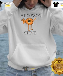 Alt Text: Funny Fish Le Poisson Steve Hoodie featuring a whimsical fish design perfect for casual wear and ocean lovers.