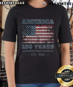 Awesome 250 Years America Anniversary Grunge Flag USA Ladies Tee featuring a vintage flag design and stylish fit.