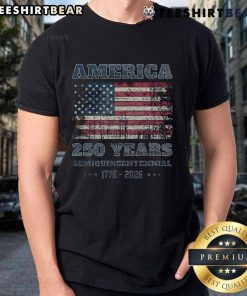 Awesome 250 Years America Anniversary Grunge Flag USA T-Shirt featuring a vintage-style American flag design.