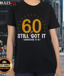 Awesome 60th Birthday tee for ladies celebrating 60 years old, featuring a stylish design and vibrant colors.
