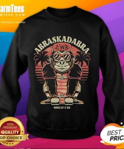 Alt Text: Awesome Abraskadabra Never Let It Die Gorilla Sweatshirt in vibrant colors, perfect for casual wear and unique style.