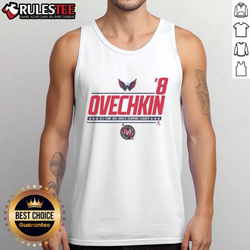 Awesome Alexander Ovechkin 8 NHL All-Time Leading Goal Scorer tank top showcasing his iconic style and sports legacy.