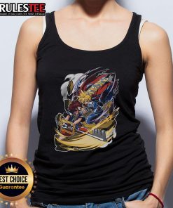 Awesome 'Are You Not Entertained?' Final Fantasy tank top featuring vibrant graphics and a stylish design for fans.