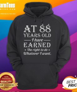 88-year-old wearing an 'Awesome at 88 Years Old' hoodie, showcasing a fun and confident attitude towards aging.
