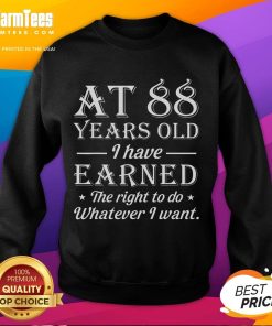 Alt Text: 88-year-old wearing 'Awesome At 88 Years Old' sweatshirt, embracing freedom and self-expression in style.
