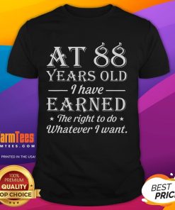 Awesome At 88 Years Old T-Shirt showcasing bold text celebrating freedom and individuality for seniors.