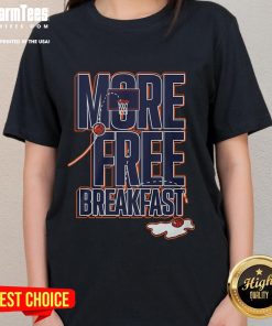 Awesome Auburn More Free Breakfast Ladies Tee featuring a stylish design for casual wear and breakfast lovers.