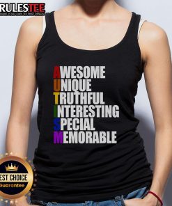 Awesome Autism Awareness Defined Quote Tank Top featuring a vibrant design promoting autism awareness and understanding.