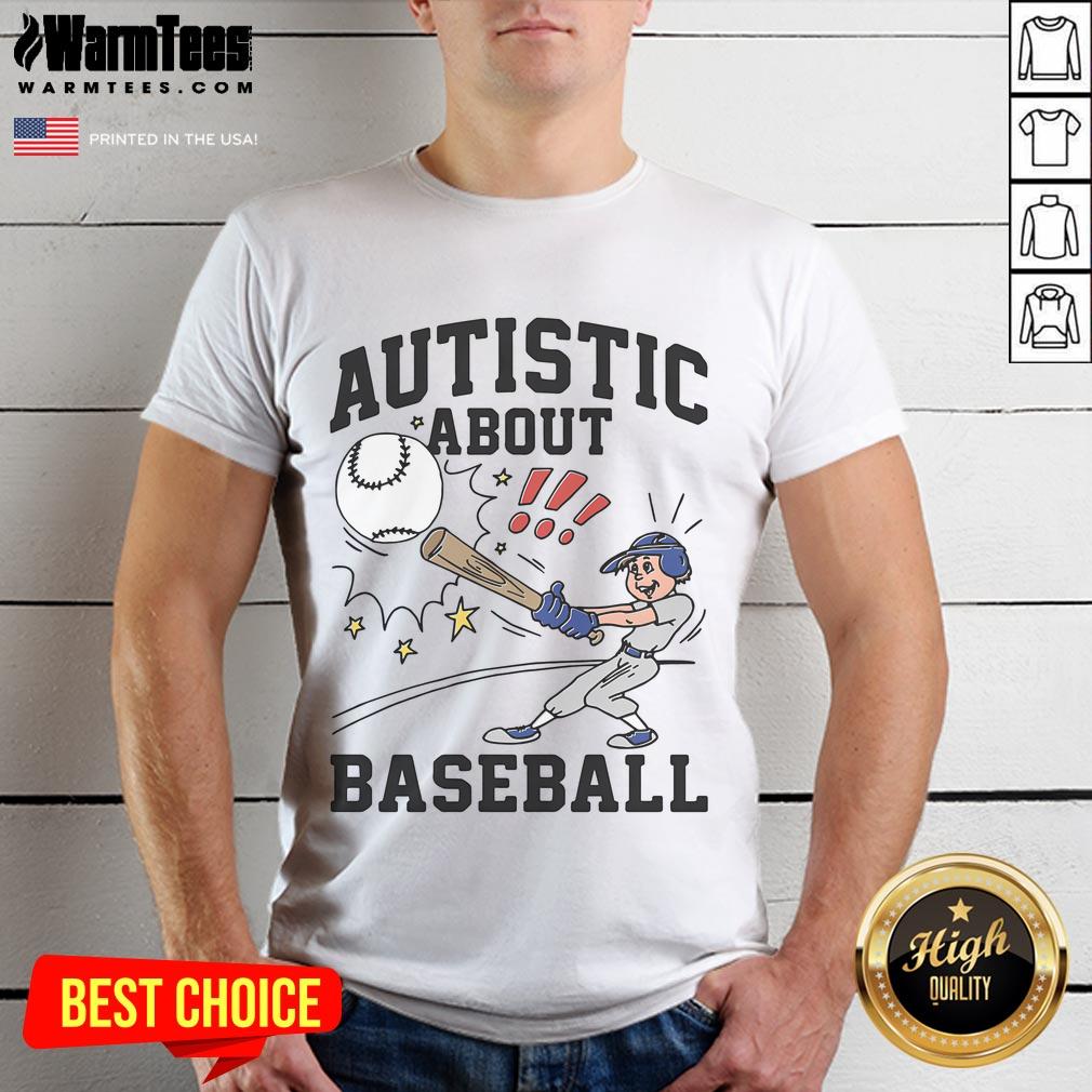 Awesome Autistic About Baseball Illustration T Shirt Awesome Autistic About Baseball Illustration T-Shirt featuring a colorful design celebrating autism and baseball passion.