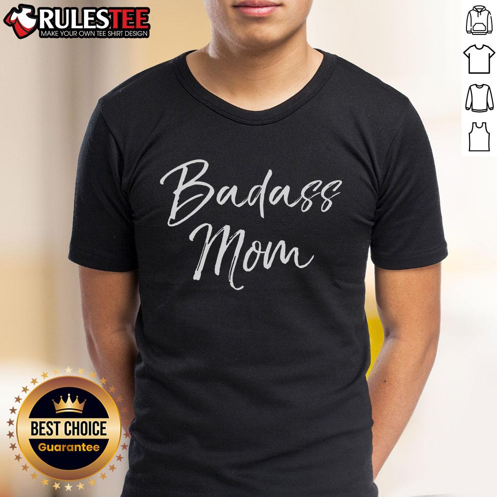 Awesome Badass Mom Classic T Shirt Alt Text: Awesome Badass Mom Classic T-Shirt featuring bold text design, perfect for stylish moms who embrace their strength.