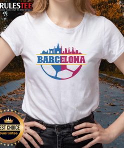 Awesome Barcelona City Ladies Tee featuring a stylish design and vibrant colors, perfect for fans of Barcelona.