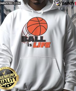 Awesome Basketball Ball Is Life Hoodie featuring a vibrant design perfect for sports enthusiasts and casual wear.