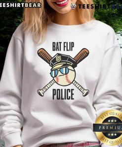 Awesome Bat Flip Police Sweatshirt featuring a stylish design perfect for baseball fans and casual wear.