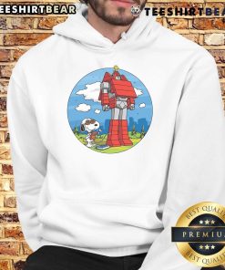 Awesome Beagletron 5000 hoodie featuring Snoopy and Woodstock design, perfect for Peanuts fans and cozy casual wear.