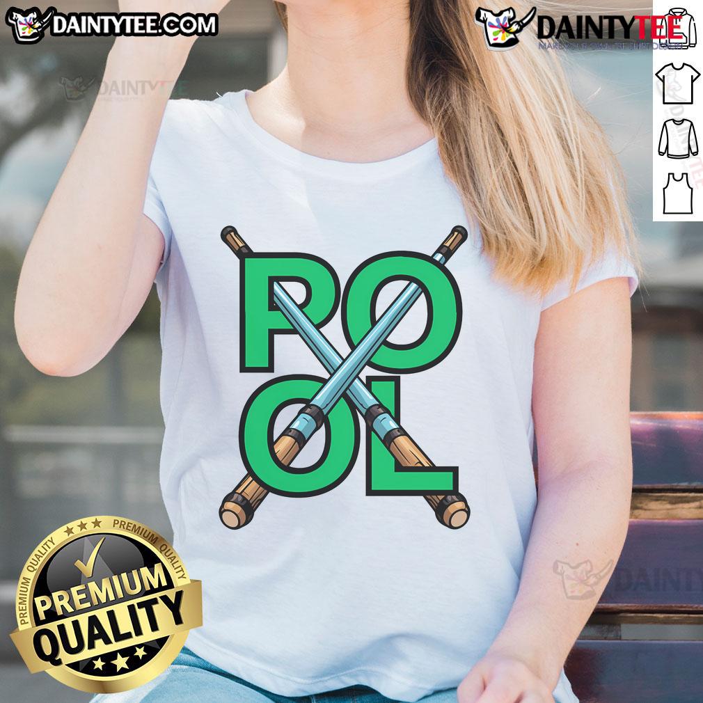 Awesome Billiards Pool Cross Cues Ladies Tee Awesome billiards pool cross cues design on ladies' tee shirt, perfect for pool enthusiasts and stylish gamers.
