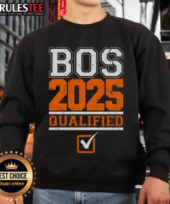 Alt Text: Awesome Boston Qualified Annual Race 2025 sweatshirt showcasing marathon pride and athletic style.