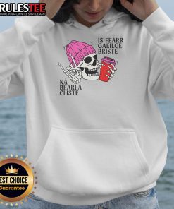 Awesome Broken Irish is Better Than Clever English hoodie with a skull design, perfect for fans of unique Irish phrases.