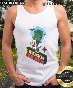 Awesome Chicken Jockey vintage Minecraft tank top featuring a fun chicken riding a jockey design.