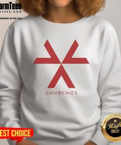 Awesome Chvrches Triangles Sweatshirt featuring vibrant geometric designs, perfect for fans of the band and stylish streetwear.