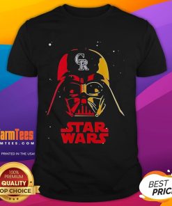 Awesome Colorado Rockies X Star Wars Night Limited Edition Baseball T-Shirt featuring unique graphics and vibrant colors.