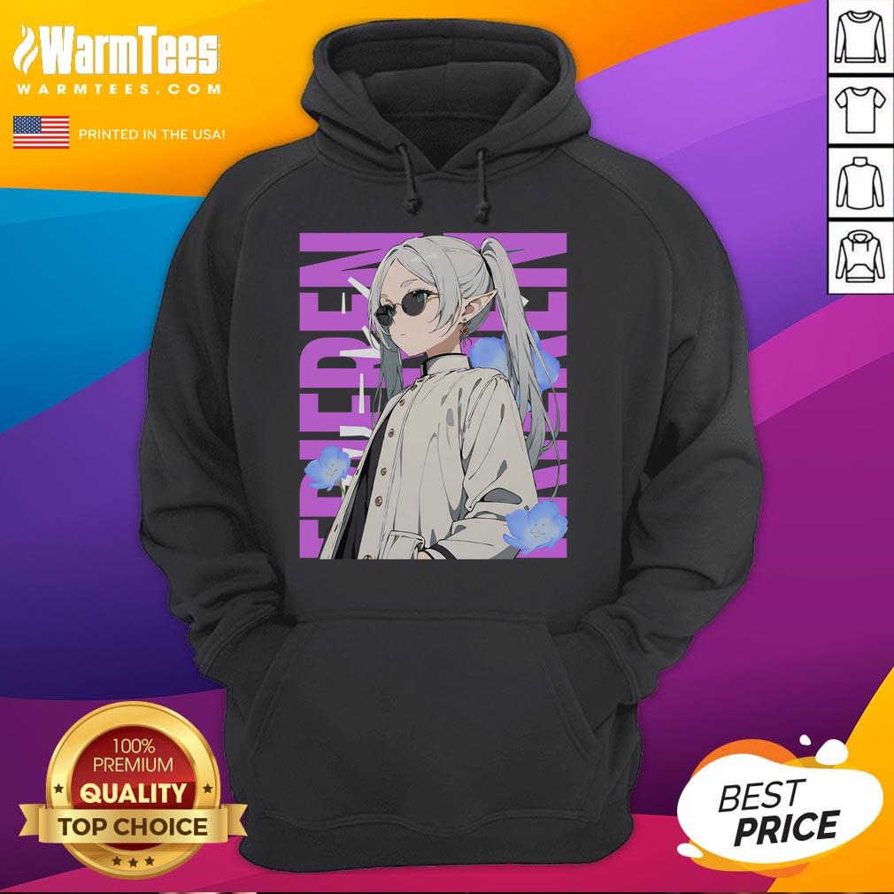 Awesome Cool Chill Day With Frieren Hoodie Stylish person enjoying a chill day in a cozy Frieren hoodie, perfect for comfort and casual outings.