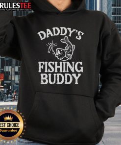 Awesome Daddy's Fishing Buddy Hoodie in navy blue, perfect for fishing enthusiasts and stylish dads.