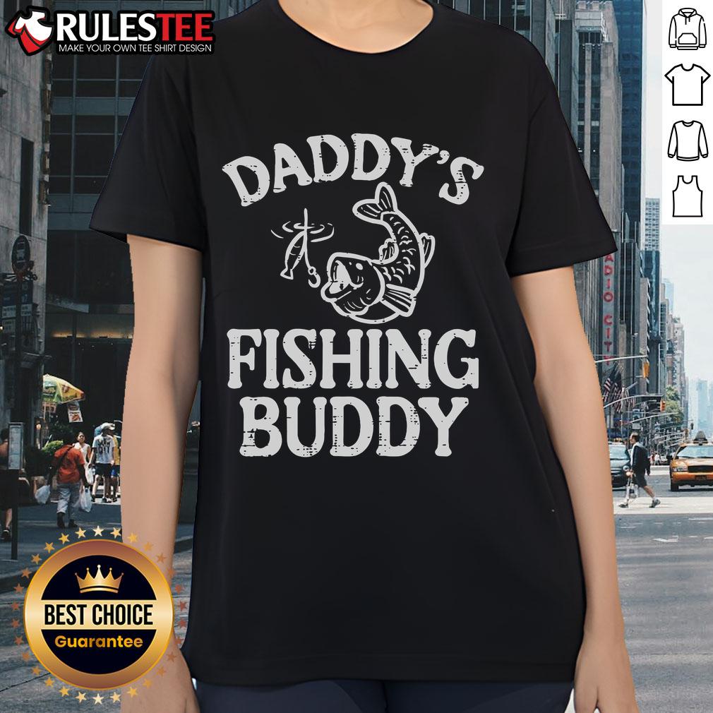 Awesome Daddy'S Fishing Buddy Ladies Tee Awesome Daddy's Fishing Buddy Ladies Tee featuring a fun fishing graphic, perfect for outdoor-loving moms.