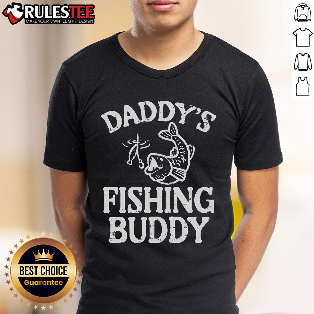 Awesome Daddy'S Fishing Buddy T Shirt Awesome Daddy's Fishing Buddy T-Shirt featuring a fun fishing graphic, perfect for dad's outdoor adventures and fishing trips.