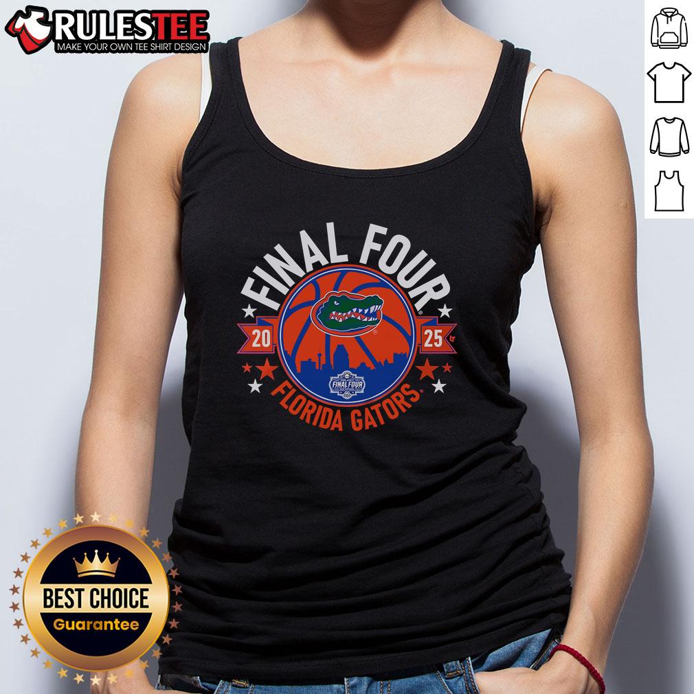 Awesome Florida Basketball 2025 Final Four Tank Top Awesome Florida Basketball 2025 Final Four tank top featuring vibrant team colors and a stylish design for fans.
