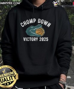 Florida Gators hoodie featuring 'Chomp Down Victory 2025' design, perfect for fans celebrating team spirit and style.