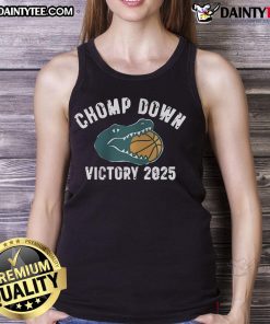 Awesome Florida Gators Chomp Down Victory 2025 tank top featuring vibrant team colors and logo, perfect for fans.