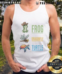 Awesome Frog Dragonfly Turtle Tank Top featuring vibrant designs perfect for casual summer wear.