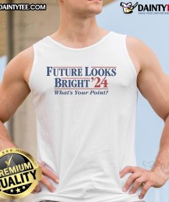 Awesome Future Looks Bright 2024 Election tank top featuring a vibrant design, perfect for expressing your political views.