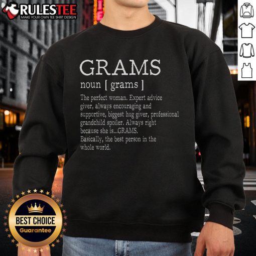 Alt Text: Awesome Grams definition sweatshirt for Mother's Day, featuring a cozy design perfect for grandmas.