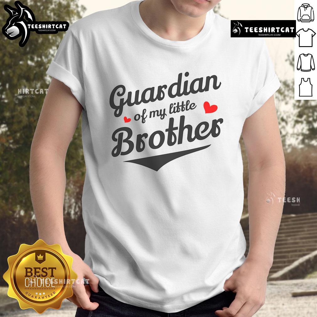 Awesome Guardian Of My Little Brother T Shirt Awesome Guardian Of My Little Brother T-Shirt featuring a playful design perfect for proud siblings and family fun.