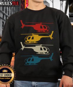Awesome helicopter pilot co-retro aviation sweatshirt featuring a stylish design for aviation enthusiasts.