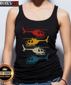 Awesome Helicopter Pilot Co Retro Aviation Tank Top featuring a vintage design for aviation enthusiasts.