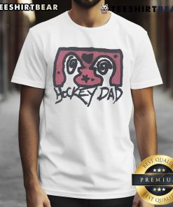 Awesome Hockey Dad T-Shirt with pink spiral eyes design, perfect for proud hockey dads who love unique apparel.