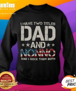 Alt Text: Awesome sweatshirt for Father's Day featuring 'Dad and Nonno' titles with US flag design.