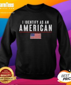 Awesome I Identify As An American Sweatshirt featuring bold graphic text on a cozy, stylish design for casual wear.