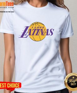 Awesome I Love Latinas Ladies Tee featuring vibrant graphics celebrating Latina culture and style.