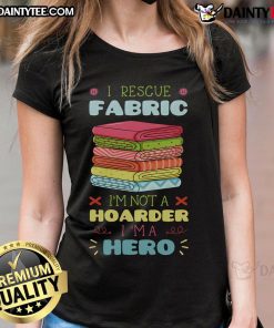 Awesome I Rescue fabric tee for sewing enthusiasts, tailors, and quilters, perfect for ladies who love to stitch.